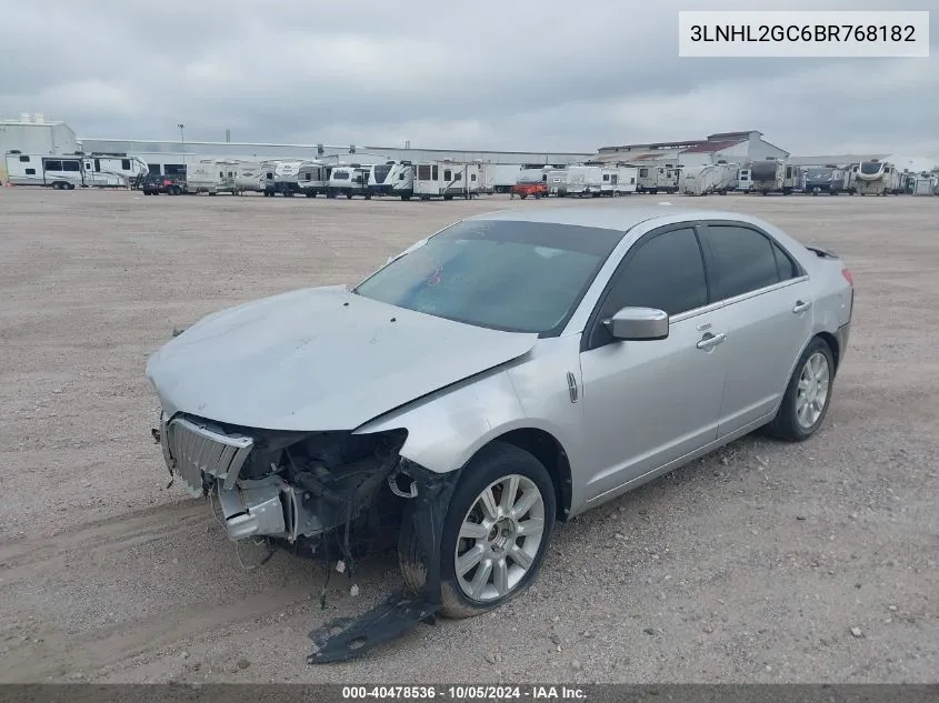 2011 Lincoln Mkz VIN: 3LNHL2GC6BR768182 Lot: 40478536