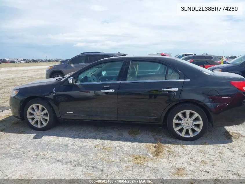 2011 Lincoln Mkz Hybrid VIN: 3LNDL2L38BR774280 Lot: 40502468