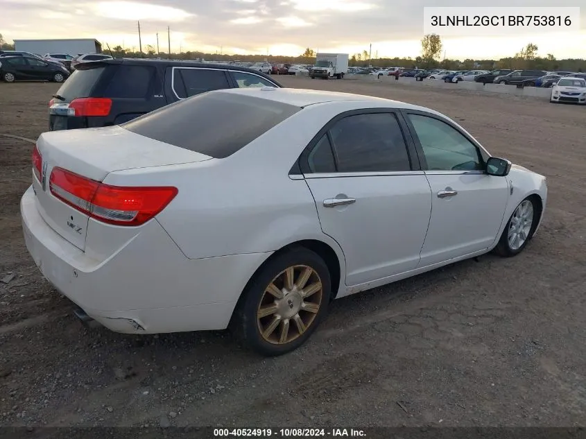 2011 Lincoln Mkz VIN: 3LNHL2GC1BR753816 Lot: 40524919