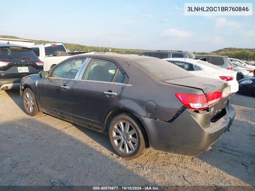 2011 Lincoln Mkz VIN: 3LNHL2GC1BR760846 Lot: 40570677