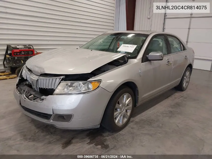 2012 Lincoln Mkz VIN: 3LNHL2GC4CR814075 Lot: 39686735