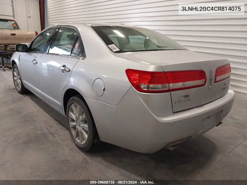 2012 Lincoln Mkz VIN: 3LNHL2GC4CR814075 Lot: 39686735