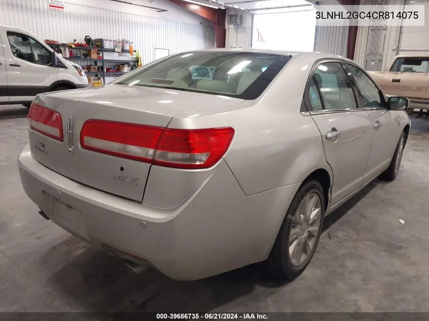 2012 Lincoln Mkz VIN: 3LNHL2GC4CR814075 Lot: 39686735