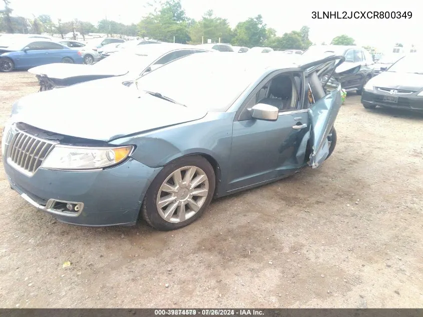 2012 Lincoln Mkz VIN: 3LNHL2JCXCR800349 Lot: 39874579