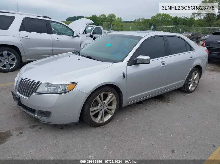 2012 Lincoln Mkz VIN: 3LNHL2GC6CR823778 Lot: 39935886