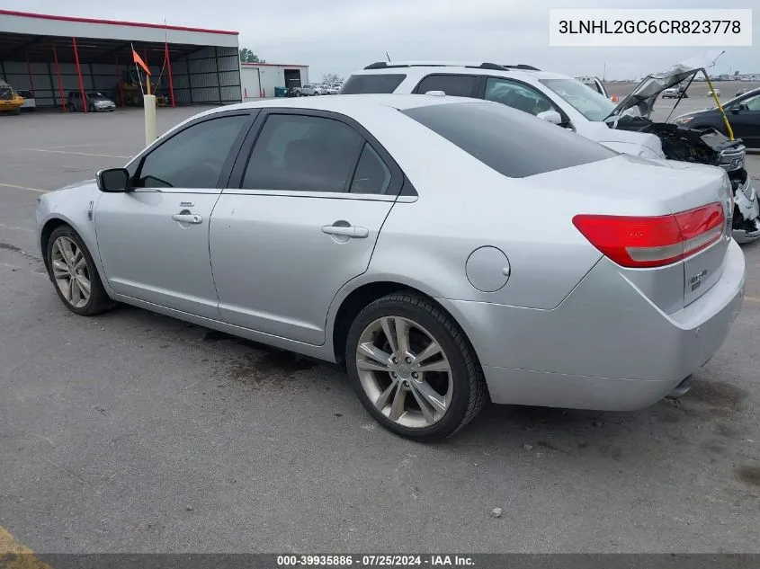 2012 Lincoln Mkz VIN: 3LNHL2GC6CR823778 Lot: 39935886