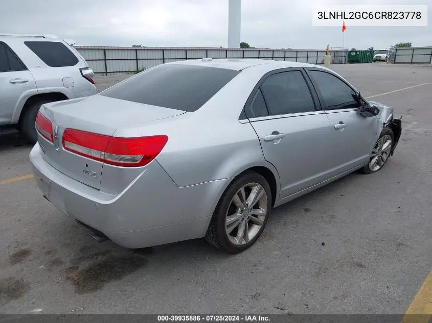 2012 Lincoln Mkz VIN: 3LNHL2GC6CR823778 Lot: 39935886