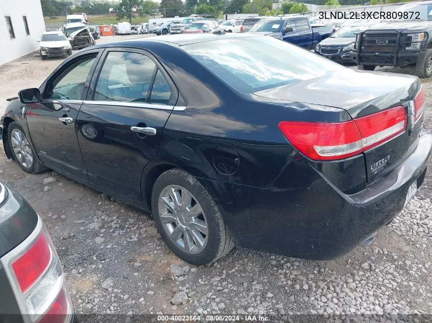 3LNDL2L3XCR809872 2012 Lincoln Mkz Hybrid