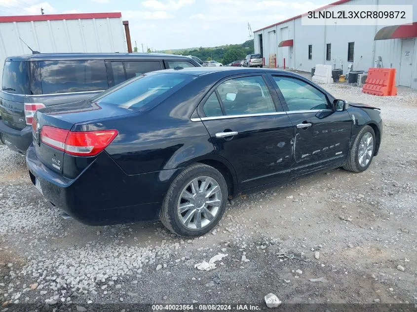 2012 Lincoln Mkz Hybrid VIN: 3LNDL2L3XCR809872 Lot: 40023564