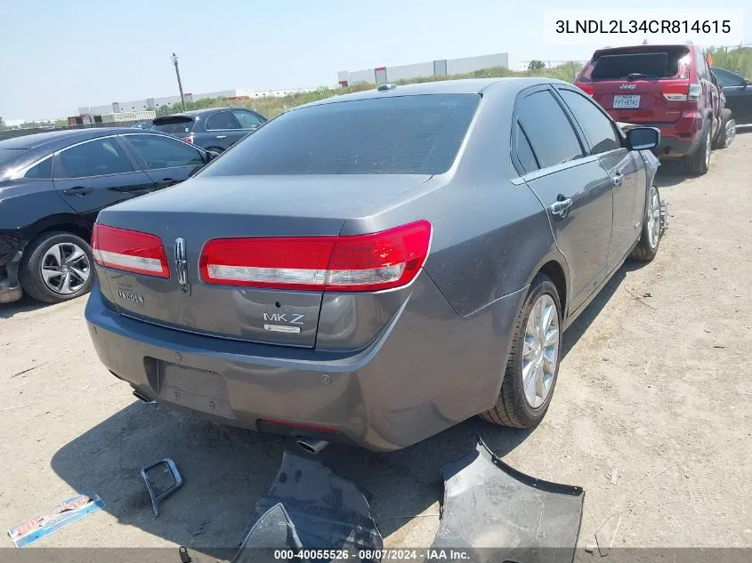 3LNDL2L34CR814615 2012 Lincoln Mkz Hybrid