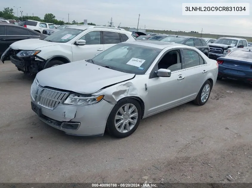 2012 Lincoln Mkz VIN: 3LNHL2GC9CR831034 Lot: 40090788