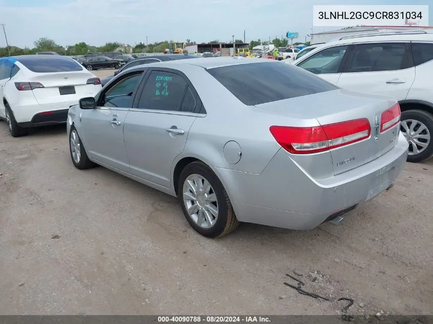 2012 Lincoln Mkz VIN: 3LNHL2GC9CR831034 Lot: 40090788