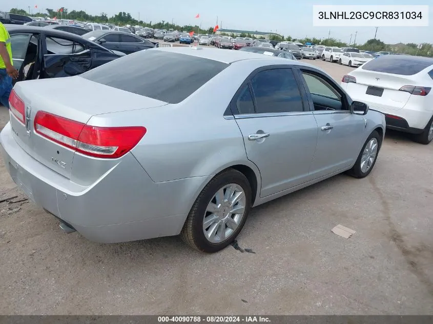 2012 Lincoln Mkz VIN: 3LNHL2GC9CR831034 Lot: 40090788