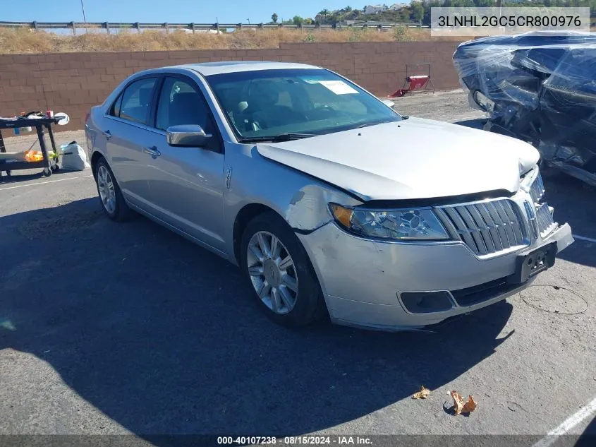 2012 Lincoln Mkz VIN: 3LNHL2GC5CR800976 Lot: 40107238