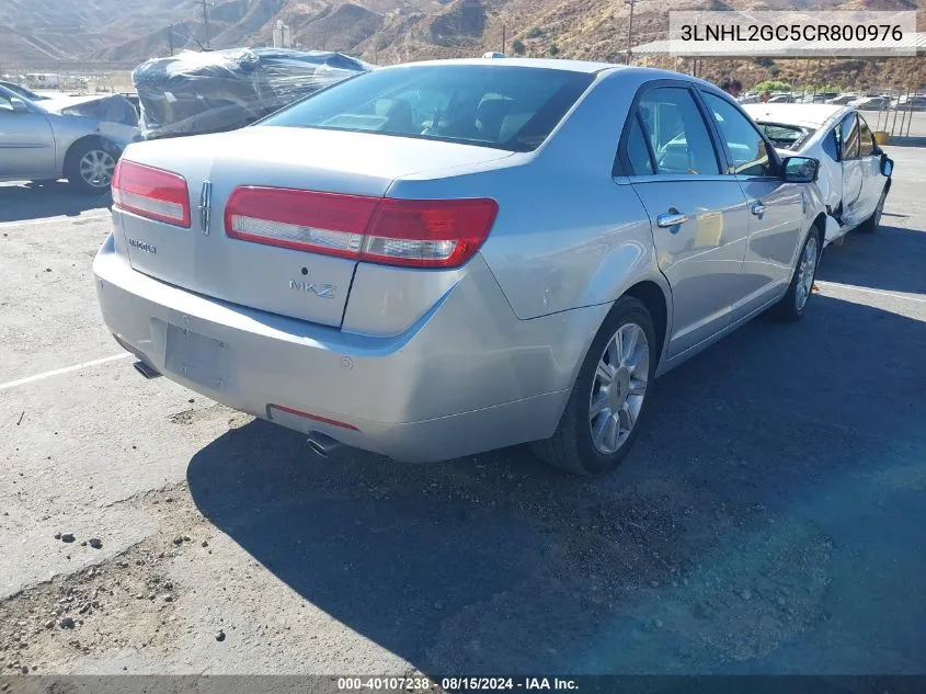 2012 Lincoln Mkz VIN: 3LNHL2GC5CR800976 Lot: 40107238