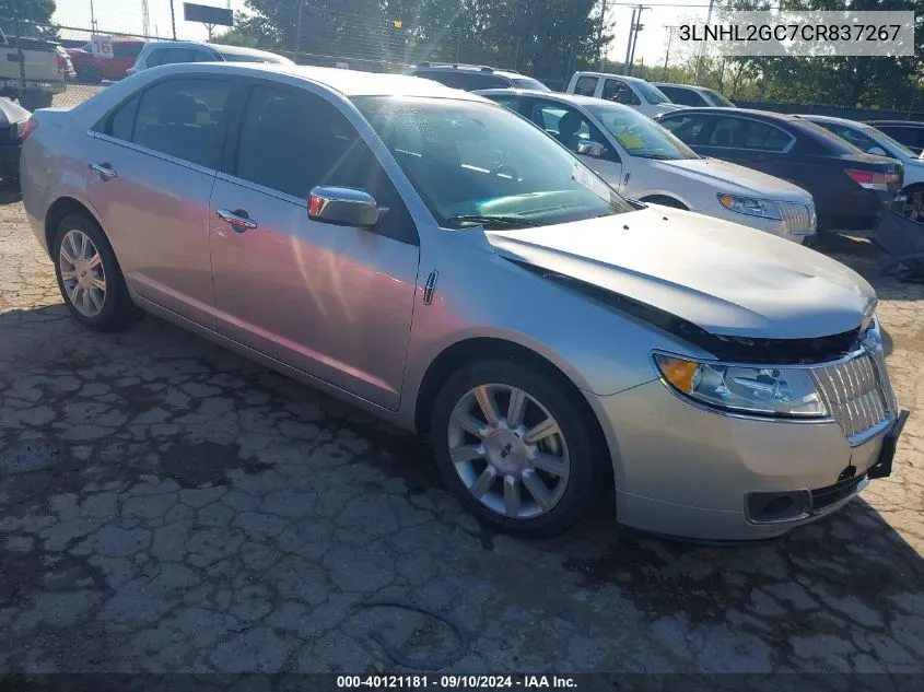 2012 Lincoln Mkz VIN: 3LNHL2GC7CR837267 Lot: 40121181