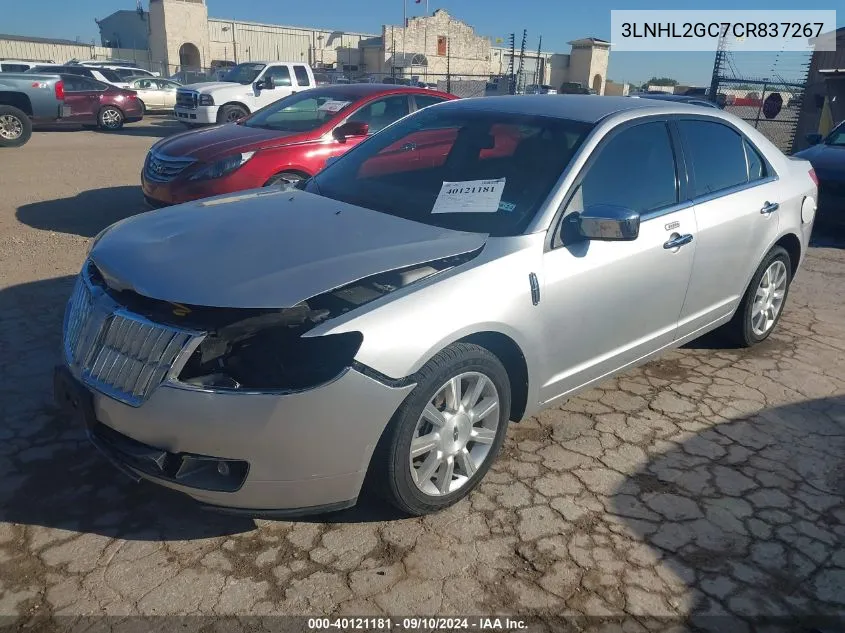 2012 Lincoln Mkz VIN: 3LNHL2GC7CR837267 Lot: 40121181