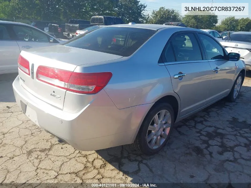 2012 Lincoln Mkz VIN: 3LNHL2GC7CR837267 Lot: 40121181