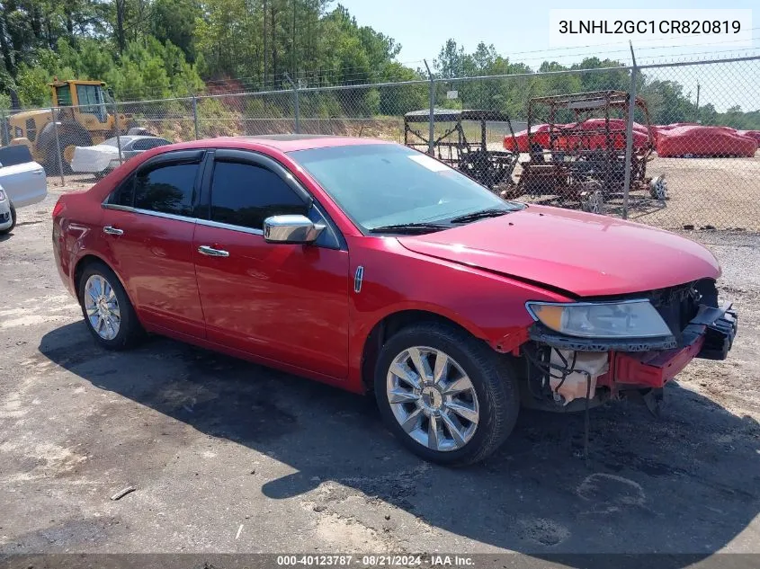 3LNHL2GC1CR820819 2012 Lincoln Mkz