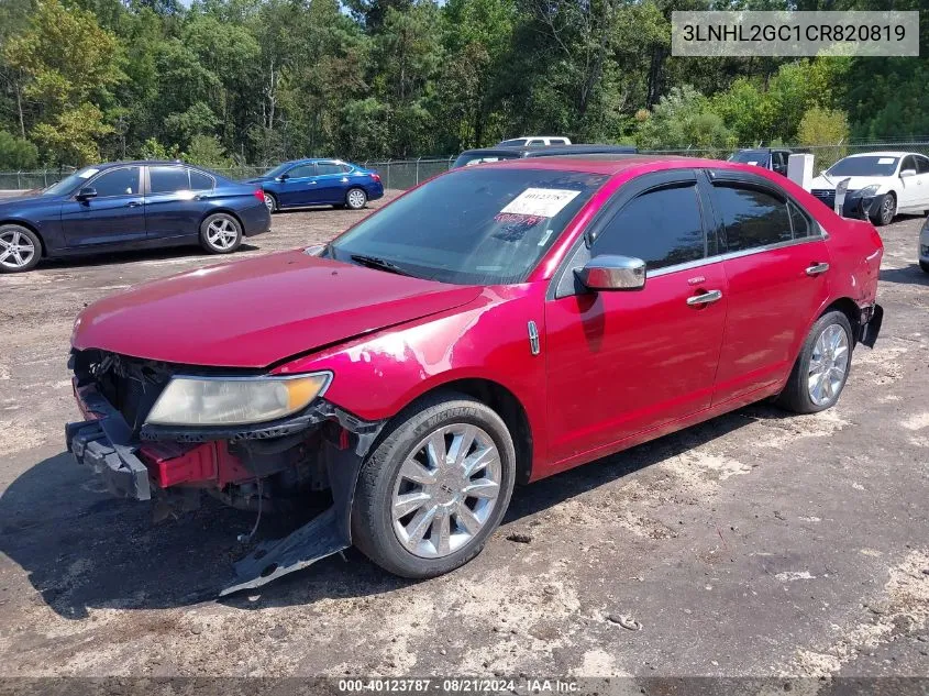 3LNHL2GC1CR820819 2012 Lincoln Mkz