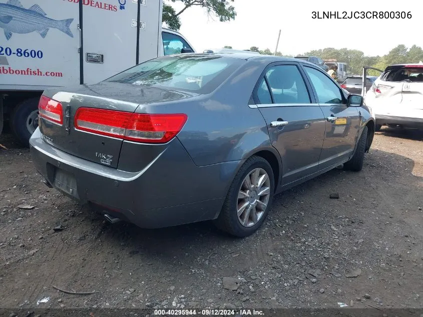 2012 Lincoln Mkz VIN: 3LNHL2JC3CR800306 Lot: 40295944