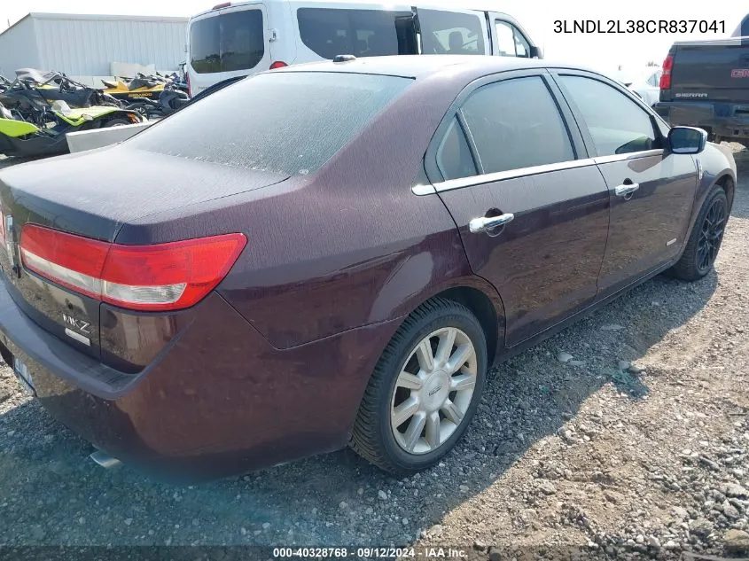 3LNDL2L38CR837041 2012 Lincoln Mkz Hybrid