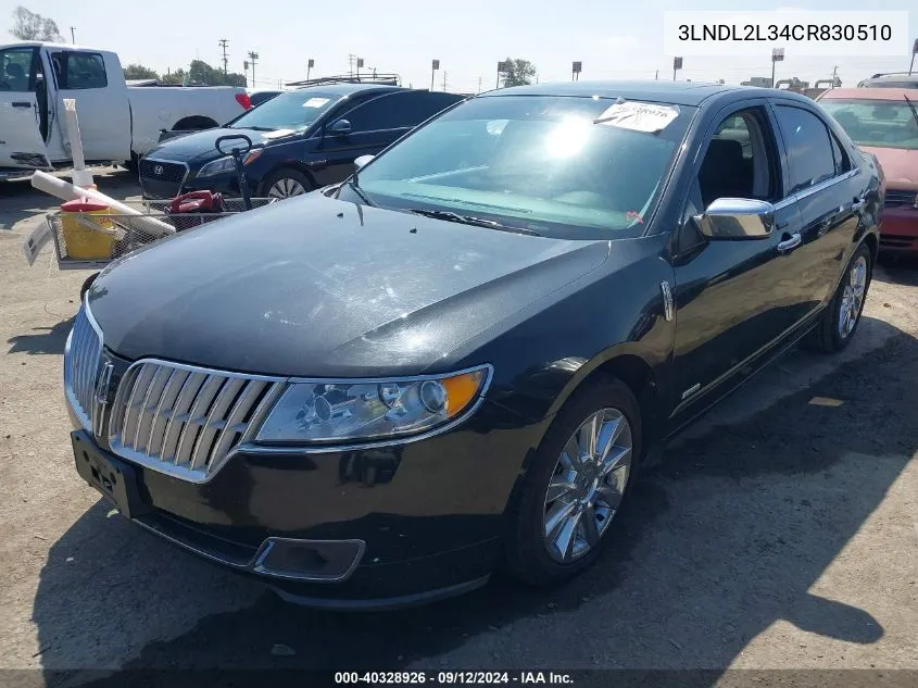 3LNDL2L34CR830510 2012 Lincoln Mkz Hybrid Hybrid