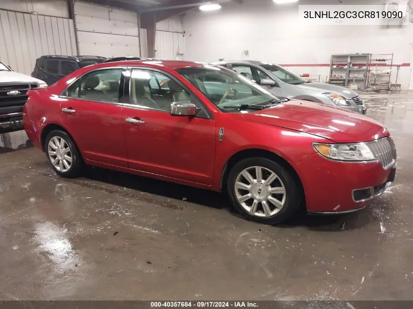 2012 Lincoln Mkz VIN: 3LNHL2GC3CR819090 Lot: 40357684