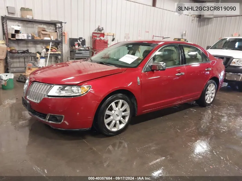 2012 Lincoln Mkz VIN: 3LNHL2GC3CR819090 Lot: 40357684