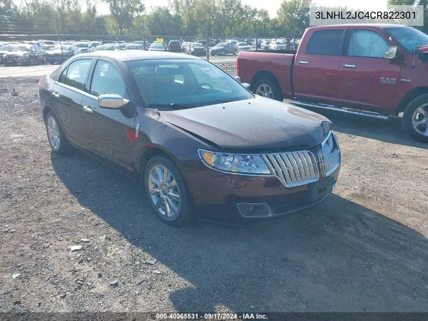 2012 Lincoln Mkz VIN: 3LNHL2JC4CR822301 Lot: 40365531