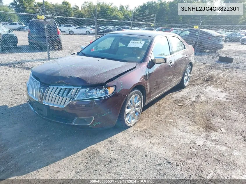 2012 Lincoln Mkz VIN: 3LNHL2JC4CR822301 Lot: 40365531