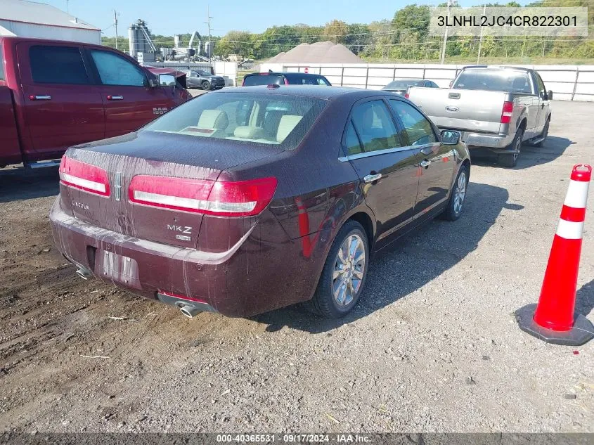 2012 Lincoln Mkz VIN: 3LNHL2JC4CR822301 Lot: 40365531