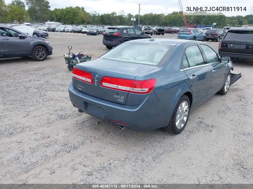 2012 Lincoln Mkz VIN: 3LNHL2JC4CR811914 Lot: 40367112