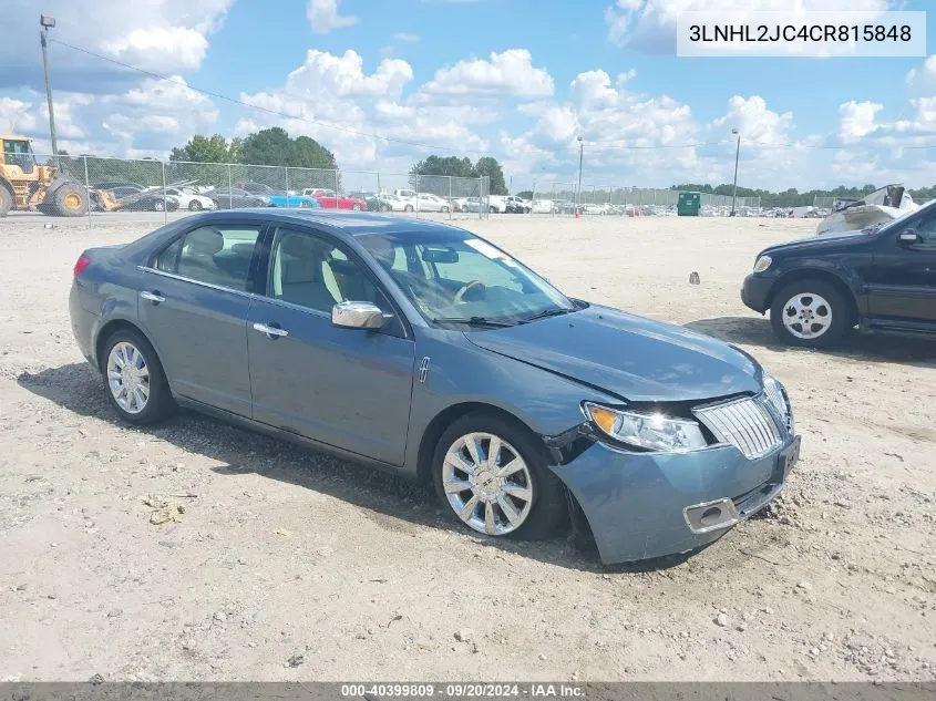 3LNHL2JC4CR815848 2012 Lincoln Mkz