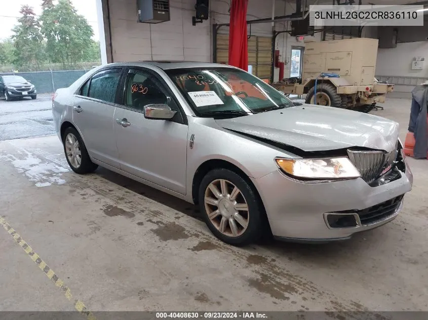 2012 Lincoln Mkz VIN: 3LNHL2GC2CR836110 Lot: 40408630