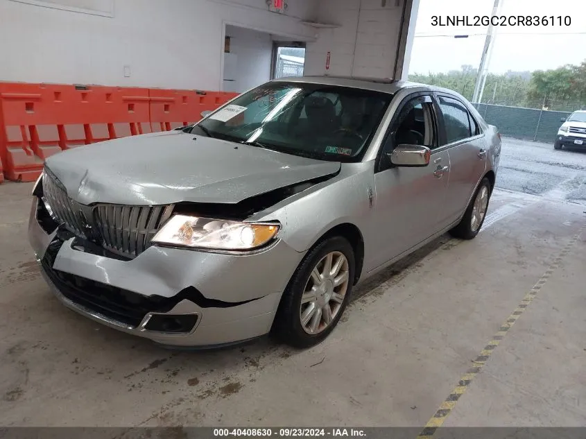 2012 Lincoln Mkz VIN: 3LNHL2GC2CR836110 Lot: 40408630