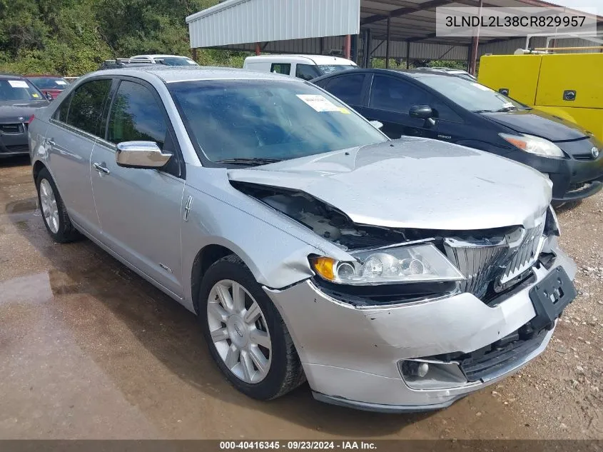 3LNDL2L38CR829957 2012 Lincoln Mkz Hybrid