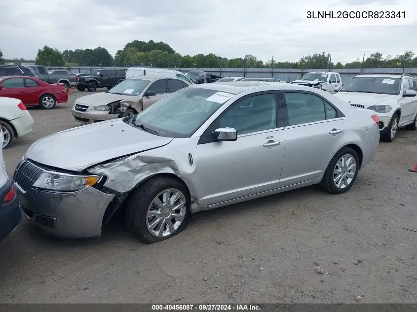 2012 Lincoln Mkz VIN: 3LNHL2GC0CR823341 Lot: 40456087