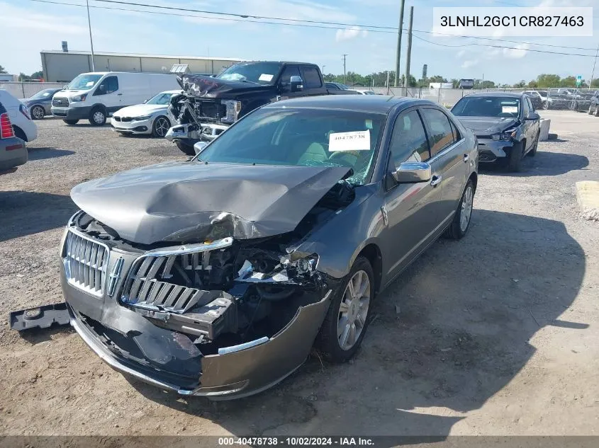 2012 Lincoln Mkz VIN: 3LNHL2GC1CR827463 Lot: 40478738