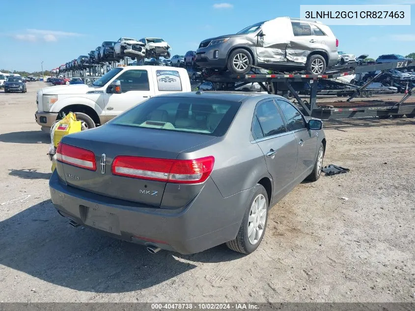 3LNHL2GC1CR827463 2012 Lincoln Mkz