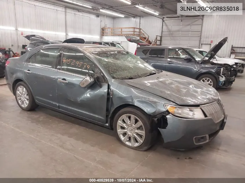 2012 Lincoln Mkz VIN: 3LNHL2GC9CR835018 Lot: 40529539