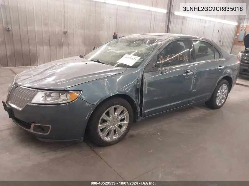 2012 Lincoln Mkz VIN: 3LNHL2GC9CR835018 Lot: 40529539