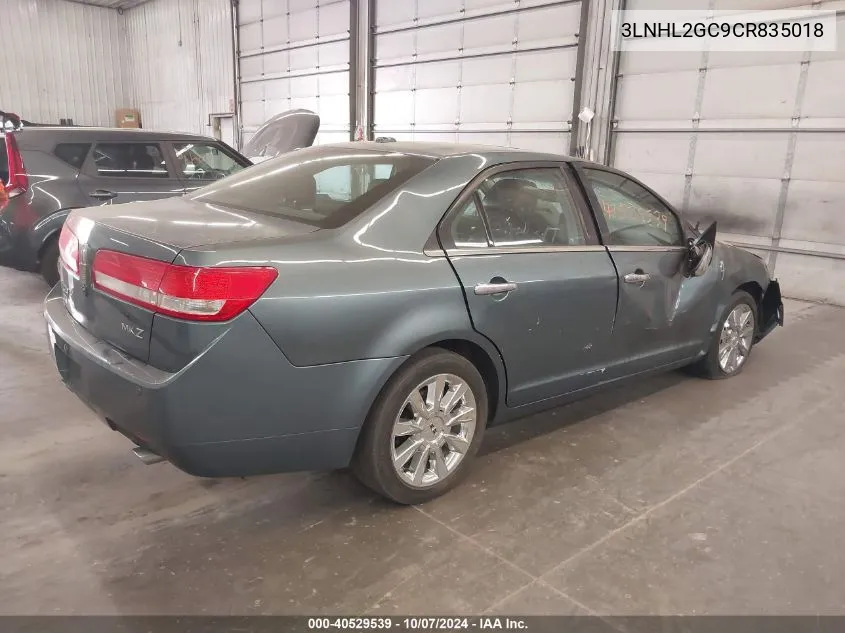 2012 Lincoln Mkz VIN: 3LNHL2GC9CR835018 Lot: 40529539