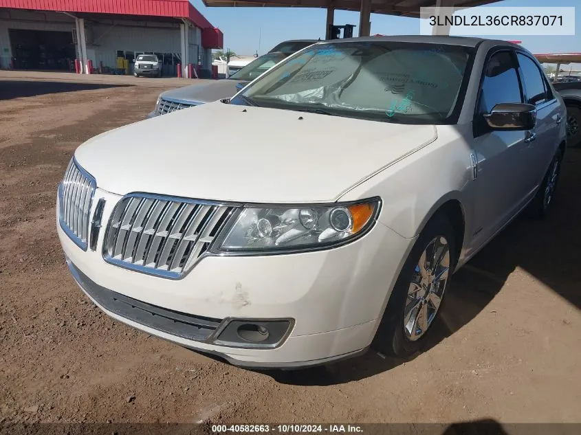 2012 Lincoln Mkz Hybrid VIN: 3LNDL2L36CR837071 Lot: 40582663