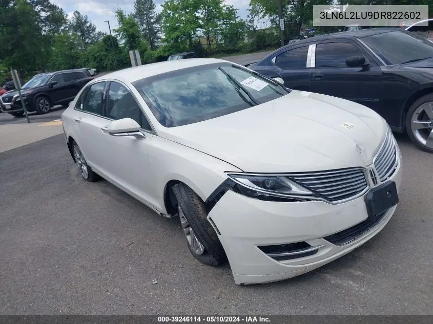 2013 Lincoln Mkz Hybrid VIN: 3LN6L2LU9DR822602 Lot: 39246114