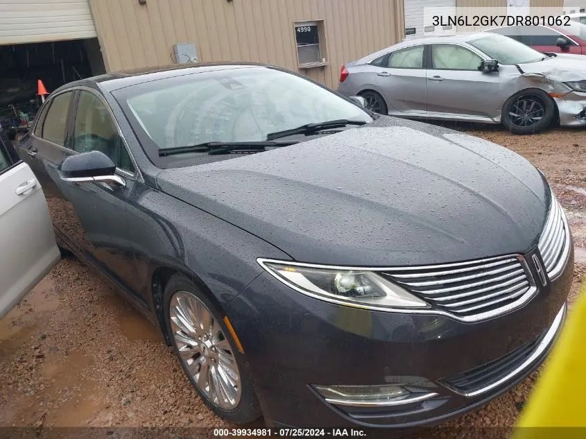 2013 Lincoln Mkz VIN: 3LN6L2GK7DR801062 Lot: 39934981