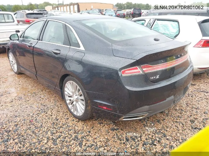 2013 Lincoln Mkz VIN: 3LN6L2GK7DR801062 Lot: 39934981