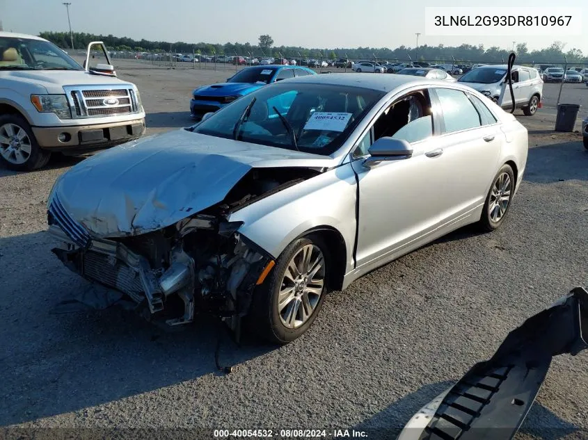 2013 Lincoln Mkz VIN: 3LN6L2G93DR810967 Lot: 40054532