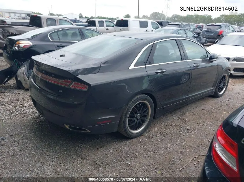 2013 Lincoln Mkz VIN: 3LN6L2GK8DR814502 Lot: 40058578