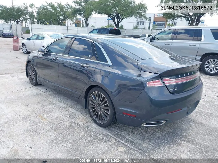 3LN6L2GK6DR816572 2013 Lincoln Mkz